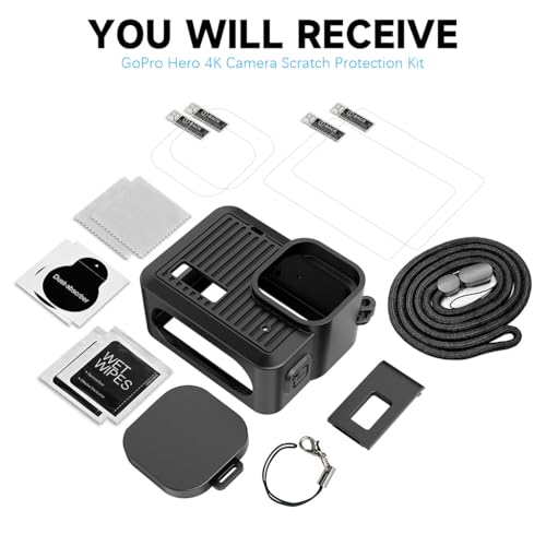 ZORBES® for GoPro Hero 4K Silicone Case Cover Camera Shield HD Tempered Glass Lens Screen Protector Anti-Scratch Accessories Kit 2PCS ZORBES® for GoPro Hero 4K Silicone Case Cover Camera Shield HD Tempered Glass Lens Screen Protector Anti-Scratch Accessories Kit 2PCS